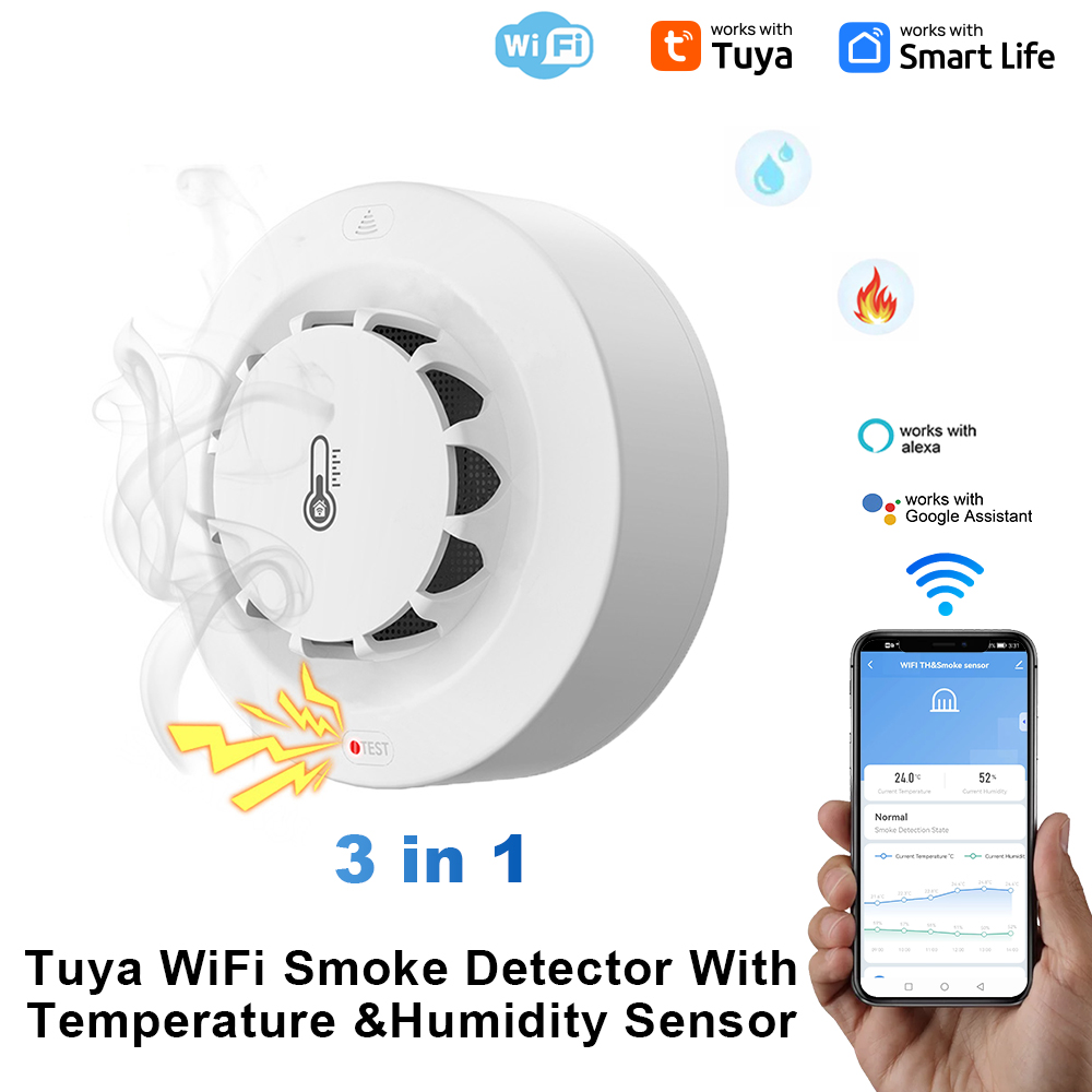 Tuya Wifi BT İki Bağlantılı Du - Smoke Detector Interconnected incelemesi ve fiyatı